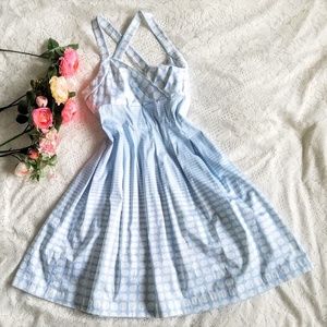 Sale!☆ Calvin Klein White Blue Polka Dot Dress